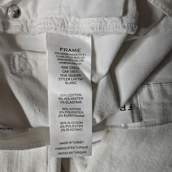 FRAME  Le High Flare White High Rise Jeans SZ 31 - Picture 4 of 6
